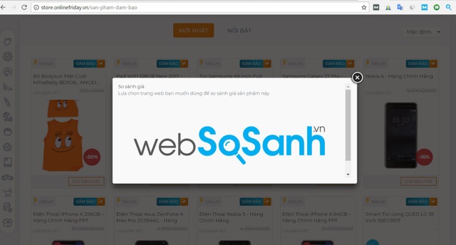 Websosanh được Bộ Công Thương sử dụng quét giá ảo tại Online Friday 2017 - 1
Websosanh.vn được tích hợp vào Online Friday 2017