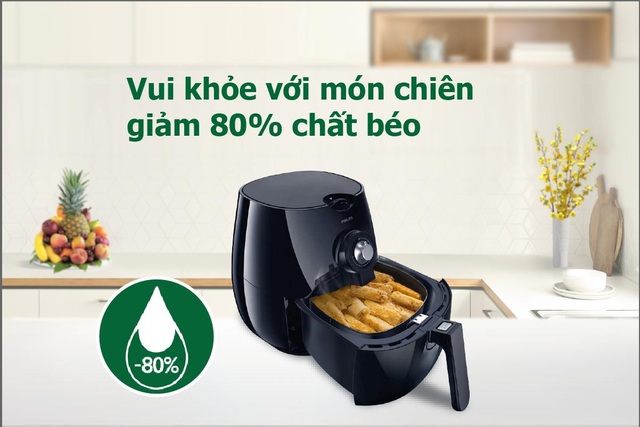 Tết khỏe ngon, nấu nhẹ nhàng nhờ trợ thủ mới - 2 Nồi chiên không dầu từ Philips là giải pháp hoàn hảo cho các món chiên rán ngày Tết khi giảm đến 80% lượng chất béo.