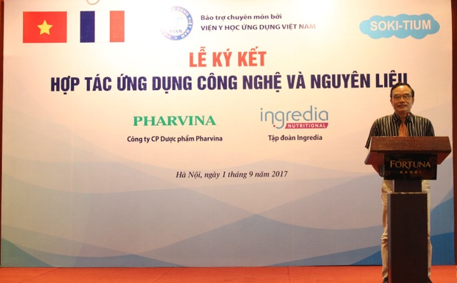 Lễ ký kết "Hợp tác ứng dụng công nghệ và nguyên liệu" - 3 PGS. TS. Nguyễn Xuân Ninh, Phó viện trưởng - Viện Y học ứng dụng.