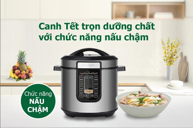 Tết khỏe ngon, nấu nhẹ nhàng nhờ trợ thủ mới - 3 Món canh măng hầm móng giò sẽ thêm phần hoàn hảo mà vẫn giữ trọn vị ngon khoẻ nhờ tính năng nấu chậm độc đáo từ nồi áp suất Philips.