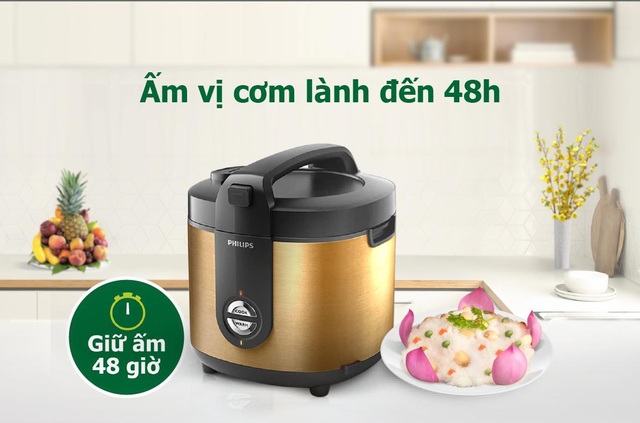 Tết khỏe ngon, nấu nhẹ nhàng nhờ trợ thủ mới - 4 Nồi cơm điện Philips là mảnh ghép hoàn hảo tiếp theo cho các bà nội trợ khi giữ cơm nóng suốt 48 giờ.