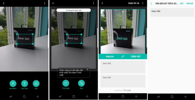 Những thủ thuật hay từ màn hình vô cực và camera của Galaxy S8 - 9 Bixby cũng có thể quét và dịch những cụm từ tiếng nước ngoài hoặc chuyển đổi hình ảnh có chữ thành đoạn văn bản nhanh chóng. Điều này giúp người dùng tiết kiệm thời gian và tối giản thao tác khi cần tìm kiếm thông tin.
