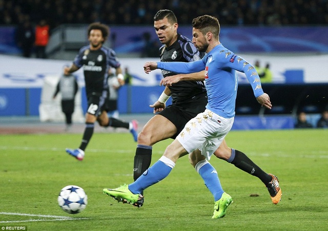 Napoli 1-3 Real Madrid: Ramos và Morata tỏa sáng - 1
Napoli tiếp tục dẫn bàn trước như ở lượt đi