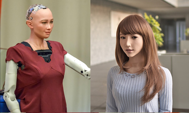 Gặp gỡ robot xinh đẹp, "có hồn" nhất thế giới đến từ Nhật Bản - 5 Cuộc gặp gỡ giữa Sophia và Erica là điều mà ai mong đợi.