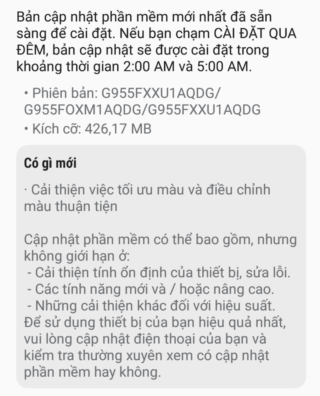 Samsung tung bản cập nhật tối ưu màu sắc trên Galaxy S8 - 2 Samsung tung bản cập nhật tối ưu màu sắc trên Galaxy S8 - 2
