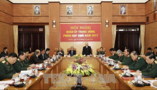 Tổng Bí thư Nguyễn Phú Trọng chủ trì Hội nghị Quân ủy Trung ương, phiên cuối năm 2017 - 1
Tổng Bí thư Nguyễn Phú Trọng chủ trì Hội nghị Quân ủy Trung ương, phiên cuối năm 2017