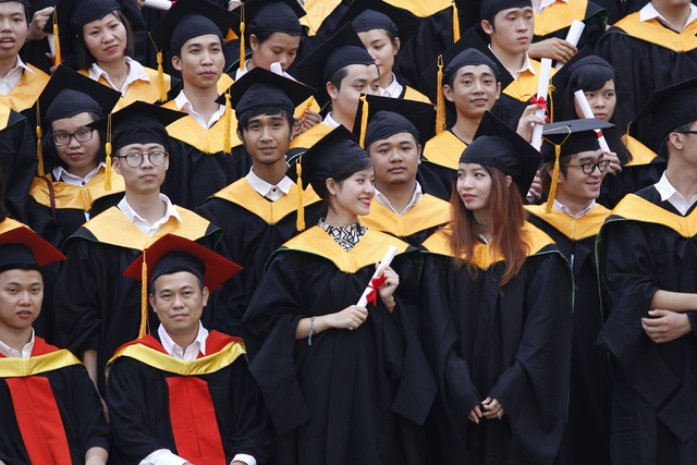 Sinh viên Đại học Greenwich Việt Nam trong lễ tốt nghiệp.