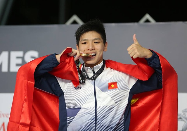 Nhật ký SEA Games 29 ngày 25/8: Kình ngư 15 tuổi Kim Sơn phá kỷ lục SEA Games - 4
Kim Sơn mới 15 tuổi khi phá kỷ lục SEA Games, , ảnh: Q.H