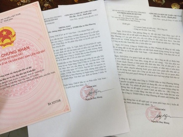 Bất thường thương vụ "biệt phủ" triệu đô liên quan đến ông Trịnh Xuân Thanh - 3
Điều lạ là từ thời do Công ty PVC Kinh Bắc đến thời Công ty TNHH Mai Phương sở hữu, khu đất và giá trị tài sản trên đất này đều được thế chấp tại ngân hàng