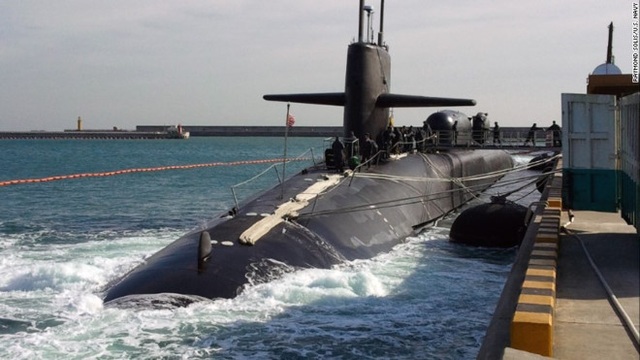 
Tàu ngầm hạt nhân USS Michigan của Mỹ (Ảnh: Reuters)
