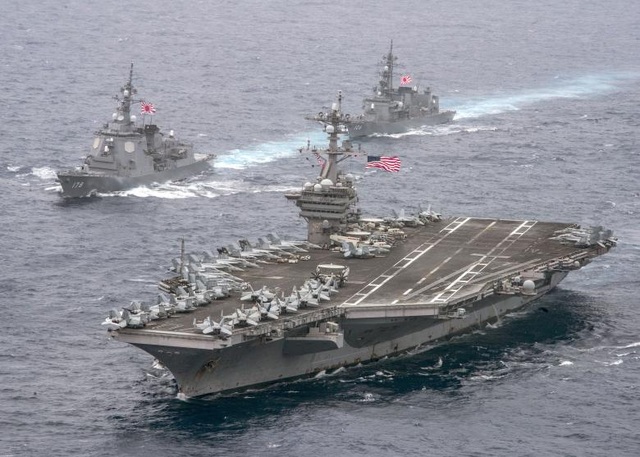 Tàu sân bay Mỹ áp sát Triều Tiên sau vụ phóng tên lửa - 1
Tàu USS Carl Vinson của Mỹ. (Ảnh: Reuters)