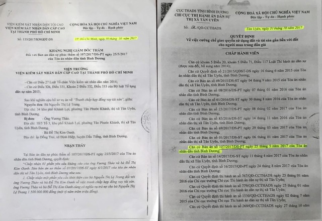 Viện KSND Cấp cao yêu cầu tạm dừng, cơ quan thi hành án “quyết” cưỡng chế! - 2 Viện KSND Cấp cao tại TP.HCM quyết định tạm đình chỉ thi hành bản án dân sự phúc thẩm số 107/2017/DS-PT ngày 25/5/2017 của TAND tỉnh Bình Dương cho đến khi có Quyết định giám đốc thẩm.