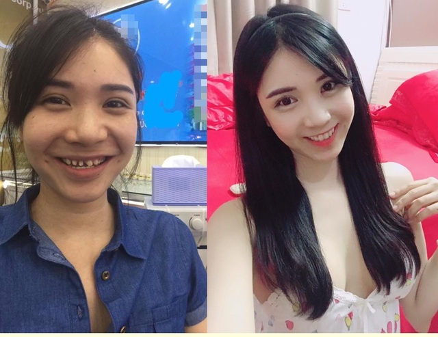 Thanh Bi “Người phán xử”: “Tôi bị photoshop ảnh trong khi mài răng” - 1 Bức ảnh bên trái bị tung lên mạng khiến cư dân mạng choáng vì nhan sắc của Thanh Bi so với những hình ảnh về dung nhan xinh đẹp cô vẫn thường chia sẻ (ảnh phải).