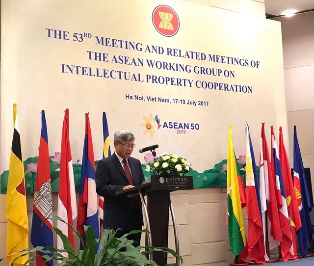Khởi động công cụ tra cứu cơ sở dữ liệu về sáng chế các nước ASEAN - 2
Thứ trưởng Bộ KH&CN Trần Việt Thanh phát biểu tại lễ khai mạc.