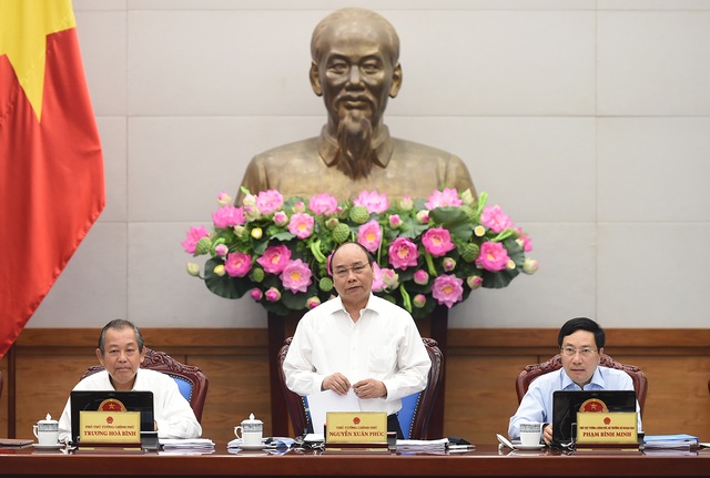 Thủ tướng chủ trì phiên họp thường kỳ tháng 8 của Chính phủ (ảnh: VGP)