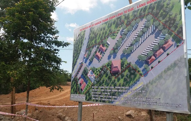 Tìm thấy bia đá vợ vua Nguyễn cấp thứ 9 tại khu vực dự án bãi đỗ xe - 9 Dự án bãi đỗ xe tham quan lăng Tự Đức - Đồng Khánh