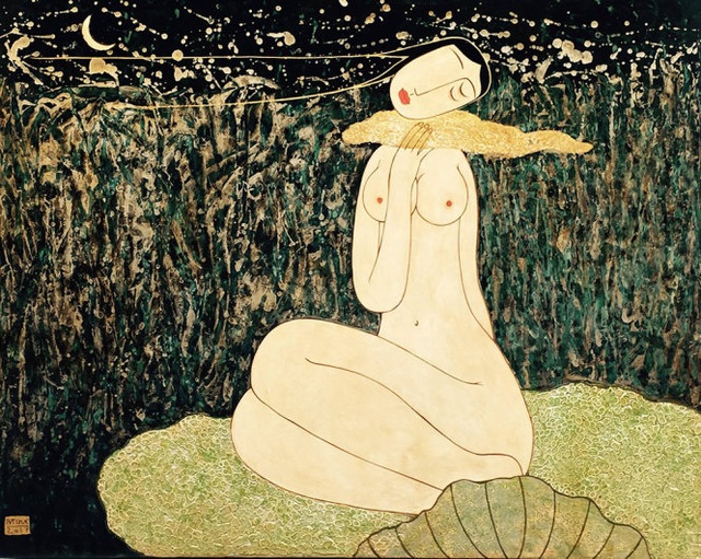 Vì sao tranh nude đã được “tháo gông”, ảnh nude thì chưa? - 1 Một tác phẩm tranh nude trong triển lãm Phượng diễn ra vào trung tuần tháng 7 vừa qua. Ảnh: BTC.