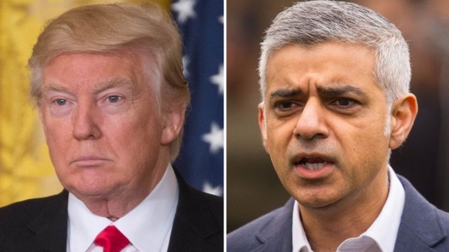 Thị trưởng London chỉ trích Tổng thống Trump chia rẽ nước Anh - 1 Thị trưởng London Sadiq Khan (phải) và Tổng thống Mỹ Donald Trump (Ảnh: BBC)