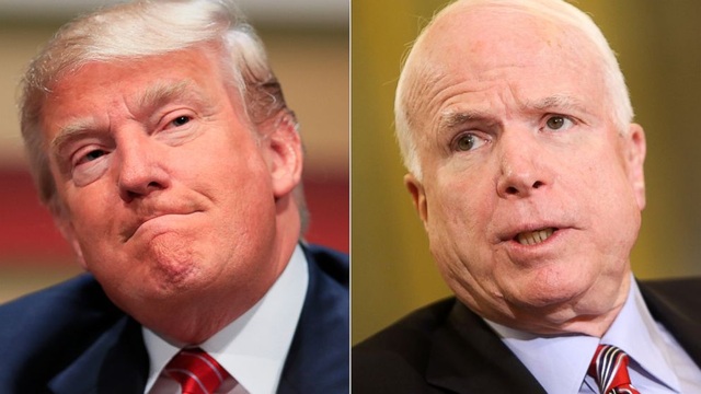 Tổng thống Trump "đấu khẩu" với Thượng nghị sĩ McCain - 1 Tổng thống Mỹ Donald Trump và Thượng nghị sĩ John McCain (Ảnh: ABC News)