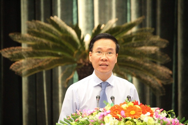 Ông Võ Văn Thưởng - Trưởng Ban Tuyên giáo Trung ương phát biểu tại hội nghị