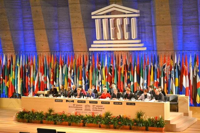 Bầu cử tổng giám đốc UNESCO vẫn chưa ngã ngũ sau vòng 2 - 1 Quang cảnh một phiên họp của UNESCO (Ảnh: Tân Hoa Xã)