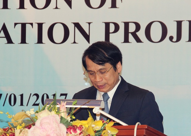 Khởi động dự án hỗ trợ đổi mới giáo dục phổ thông Việt Nam - 1
Thứ trưởng Bộ GD& ĐT Phạm Mạnh Hùng phát biểu khởi động dự án.