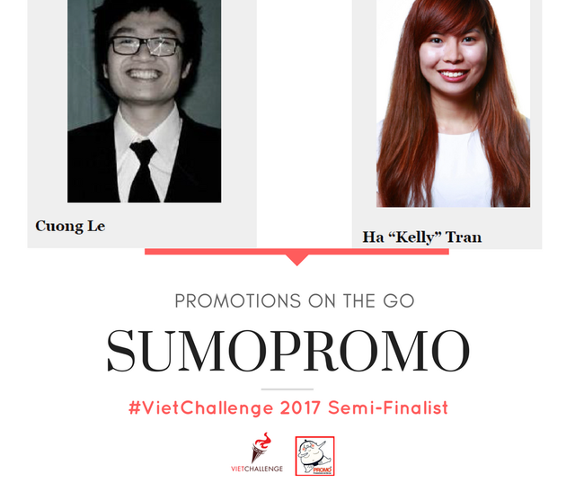 Phần mềm luyện kỹ năng phỏng vấn lọt vòng Bán kết VietChallenge - 7
Sumopromo là một ứng dụng điện thoại giúp người dùng tìm kiếm các mặt hàng, cửa hàng và nhà hàng đang có giảm giá mạnh trong phạm vi gần người dùng. Việc tìm kiếm diễn ra theo thời gian thực và các buổi giảm giá được cập nhật liên tục trên ứng dụng. Hỗ trợ rút ngắn thời gian tìm kiếm nhu cầu tìm kiếm giảm giá của các khách hàng cũng như rút ngắn thời gian thu thập lợi nhuận của các công ty đang sử dụng ứng dụng này.