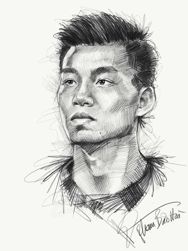 Ngất ngây với bộ ảnh vẽ chân dung các tuyển thủ U23 Việt Nam | Báo