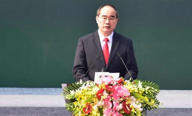 Xuân Mậu Thân 1968 - Biểu tượng sáng ngời của lòng yêu nước - 4 Bí thư Thành ủy TPHCM Nguyễn Thiện Nhân đọc diễn văn kỷ niệm 50 năm chiến thắng Xuân Mậu Thân