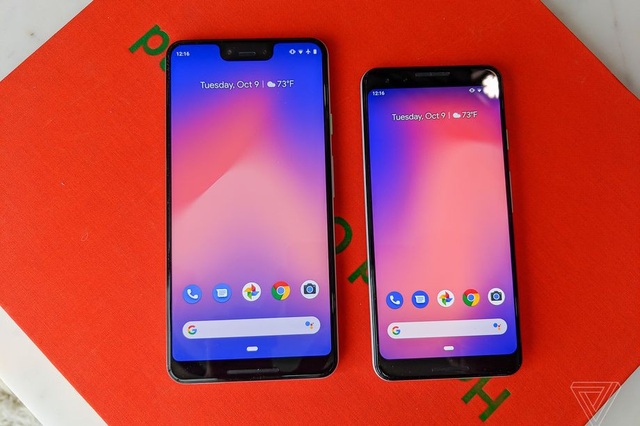 Bộ đôi Pixel 3 (phải) và 3 XL mới ra mắt của Google