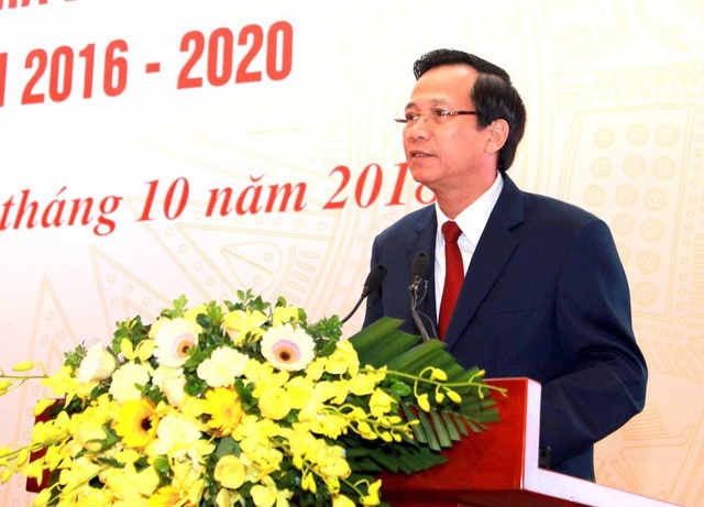 
Bộ trưởng Đào Ngọc Dung phát biểu
