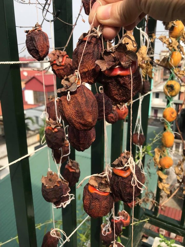 Hồng treo gió 500.000 đồng/kg, khách “khủng bố” đòi hàng phải khóa Facebook - 3 Hồng đã héo khô sau khi phơi