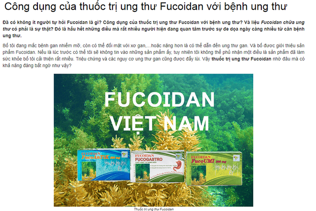 Thực hư công dụng thần dược fucoidan trị ung thư - 1 Thực hư công dụng thần dược fucoidan trị ung thư - 1