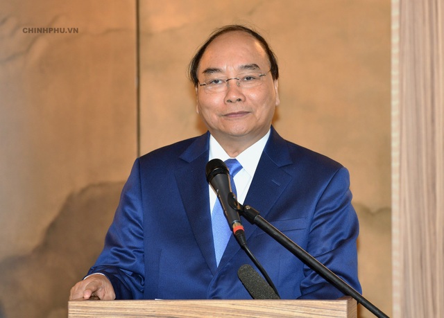 Thủ tướng Nguyễn Xuân Phúc phát biểu tại Diễn đàn. Ảnh: VGP/Quang Hiếu