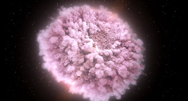 
Vụ nổ ngàn sao giữa hai sao neutron thường phun ra năng lượng cực mạnh và các kim loại quí hiếm.
