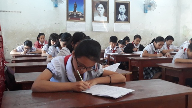 Học sinh THCS làm bài kiểm tra 1 tiết bằng đề chung - 1 Bắt đầu từ năm học 2018 - 2019, học sinh THCS của TP. Quảng Ngãi làm bài kiểm tra 1 tiết bằng đề chung.