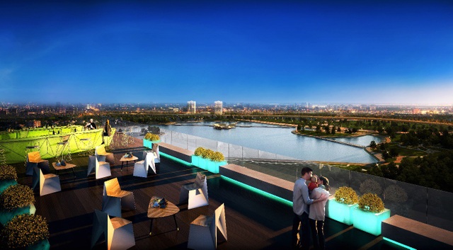 Giá trị bất động sản: Sự khác biệt đến từ “vị trí – tầm nhìn” - 2 Tại Sky Park Residence, khách hàng có thể thượng ngoạn cảnh đẹp view hồ từ mọi góc nhìn