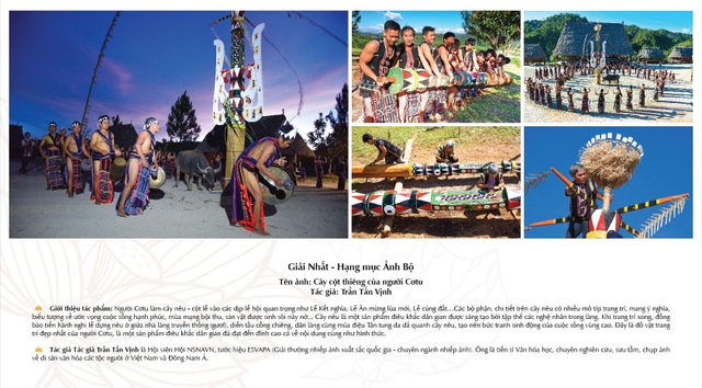 Chiêm ngưỡng những bức ảnh tuyệt đẹp giành giải Hành trình di sản 2018 - 6 Tác phẩm Cây cột thiêng của người Cơtu - Giải Nhất hạng mục Ảnh Bộ - Trần Tấn Vịnh.