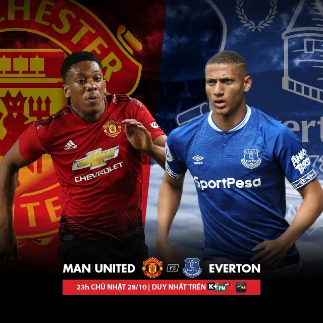 Man City - Tottenham: Công cường đấu thủ vững - 2 Liệu M.U có đứng vững trước một Everton đầy tham vọng? Đón xem trận đấu được phát sóng độc quyền vào lúc 23 giờ ngày 28/10 trên K+