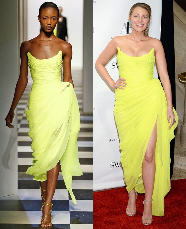 Khi sao diện hàng hiệu đẹp hơn cả người mẫu - 19
BLAKE LIVELY trong trang phục của OSCAR DE LA RENTA
