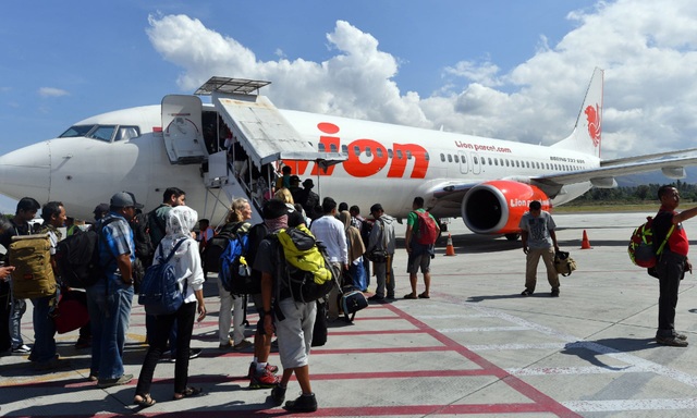 Máy bay Indonesia chở 189 người gặp nạn mới thực hiện 800 giờ bay - 1
Một máy bay của hãng hàng không Lion Air. (Ảnh: AFP)