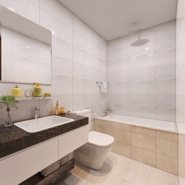Bên trong căn hộ nội thất siêu sang của dự án đang “gây sốt” ở quận 7 - 7
Nội thất nhà tắm sử dụng thương hiệu siêu sang Duravit, HansGrohe hoặc Grohe nhằm mang tới sự thoải mái cho cư dân trong những giây phút thư giãn riêng tư.