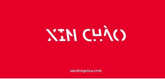 Các nhà khoa học Úc phát minh ra phông chữ giúp ghi nhớ tốt hơn - 1 Chữ XIN CHÀO viết bằng phông chữ Sans Forgetica.