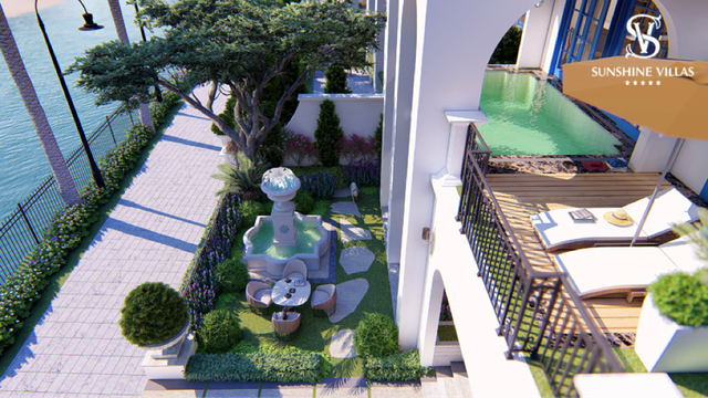 Sunshine Group sắp ra mắt bộ sưu tập biệt thự sinh thái nghỉ dưỡng nội đô - 5 Không gian cảnh quan được thiết kế mang đậm lối kiến trúc Địa Trung Hải, xu hướng vừa sang trọng, đẳng cấp lại được phủ màu xanh mướt của thiên nhiên, cây cỏ.