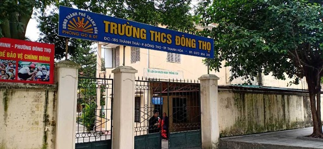 Cấm lạm thu, trường vẫn tìm cách “móc túi” phụ huynh? - 1 Trường THCS Đông Thọ- nơi phụ huynh kêu trời vì lạm thu.