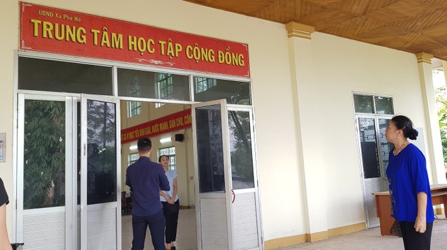 
Trung tâm tập học tập cộng đồng xã Phú Hộ, Thị xã Phú Thọ (Phú Thọ).
