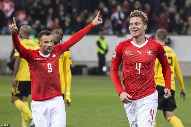 Hạ Bỉ 5-2, Thụy Sỹ giành vé vào bán kết UEFA Nations League - 12
Thụy Sỹ giành vé vào bán kết UEFA Nations League, cùng với Anh, Bồ Đào Nha
