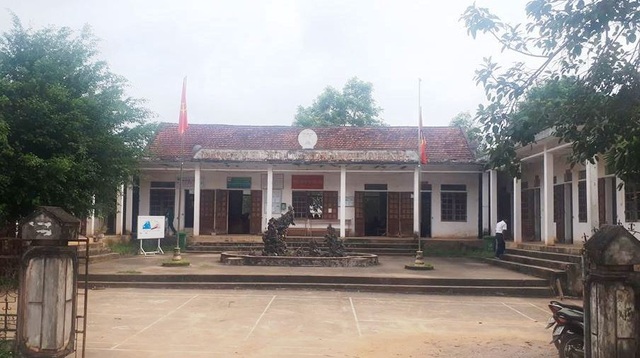Cảnh cáo Phó Bí thư đấm Trưởng công an xã tại trụ sở cơ quan - 1 Trụ sở UBND xã Nghĩa Bình nơi xảy ra sự việc.