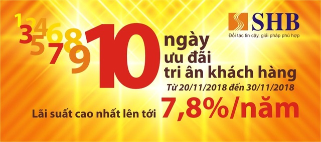 SHB tăng lãi suất huy động lên tới 7,8%/năm - 1 SHB tăng lãi suất huy động lên tới 7,8%/năm - 1