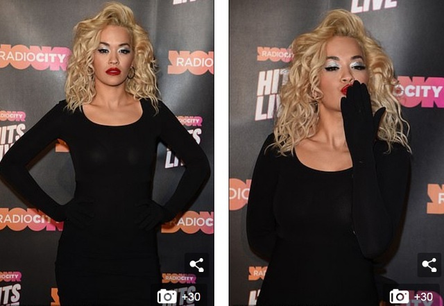 Rita Ora gợi cảm với áo xuyên thấu - 3
Bộ trang phục khá kín đáo so với phong cách thường thấy của Rita Ora